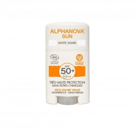 ALPHANOVA SUN Krem z filtrem w sztyfcie SPF 50+ WHITE SHARK 12g